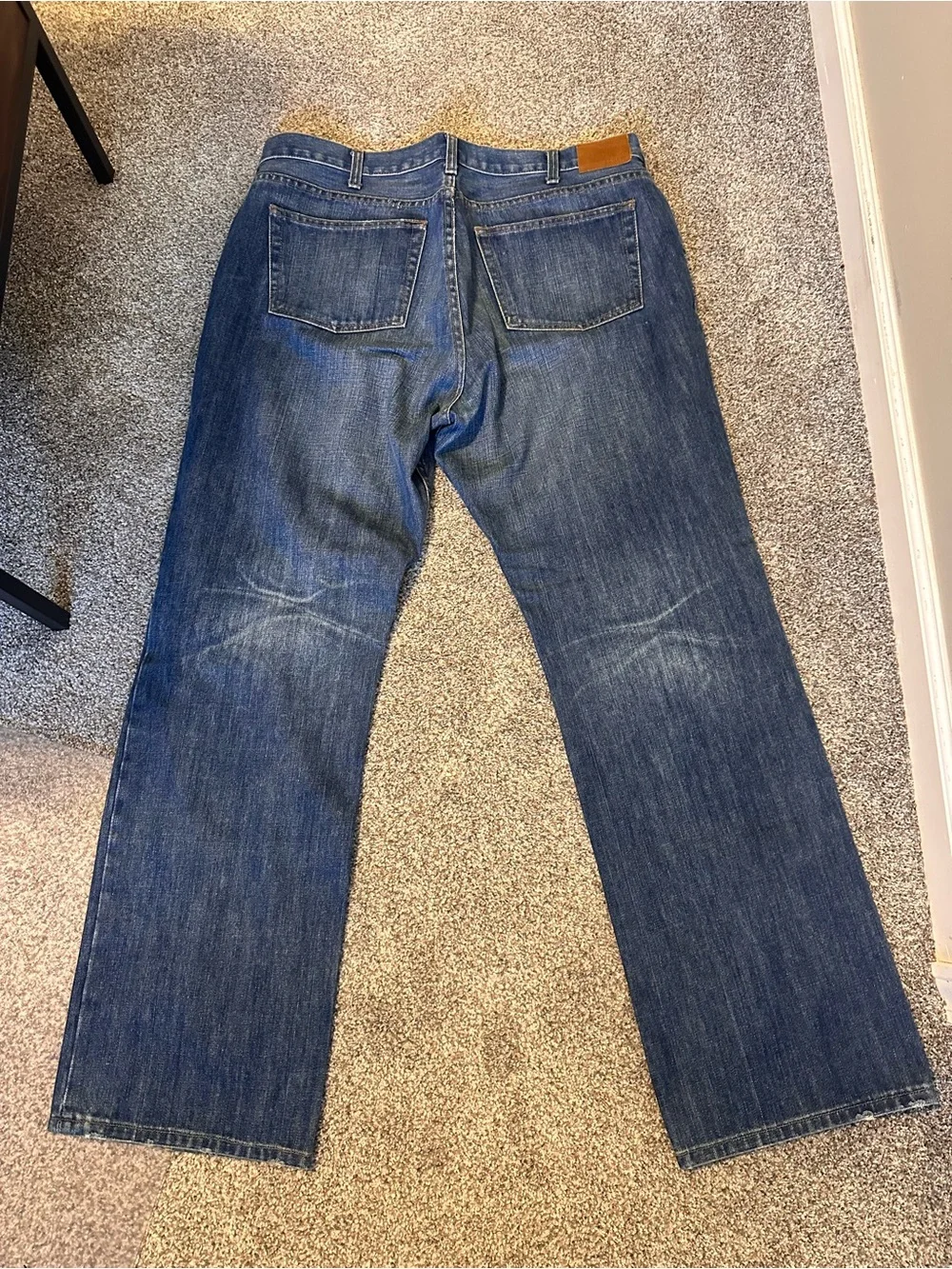 J. Crew Men's Straight-Leg Denim Jeans in Blue Wash